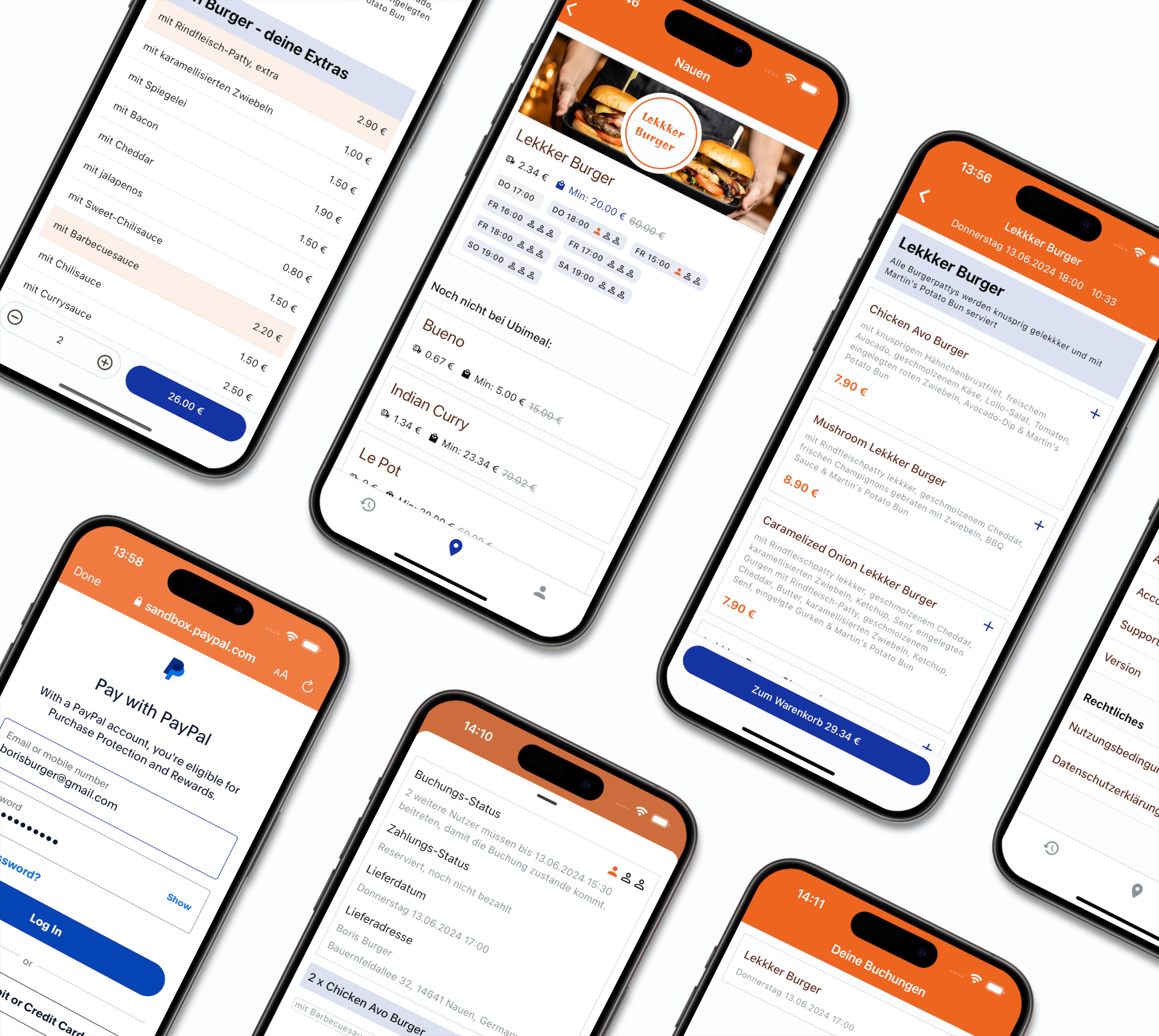 Die Mitbestellt-App auf mehreren Bildschirmen